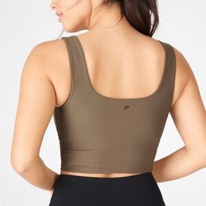 FABLETICS - Cropped Lydia Tank Sports Bra Athletic Top - Cocoa/Brown🤎